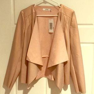 NWT JustFab rose gold faux leather jacket